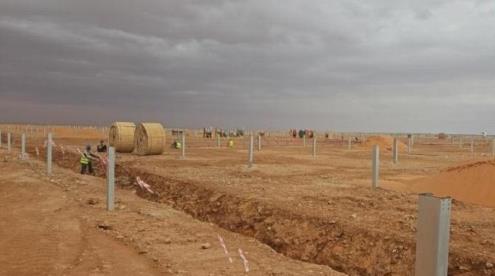 Earthworks and trenching at the SAAD 2 photovoltaic site
